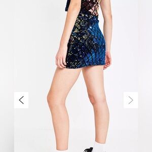 Urban Outfitters Geo Pattern  Sequin mini skirt Size small